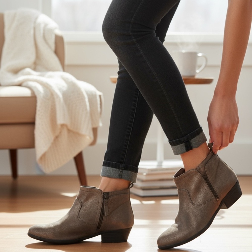 Arizona Jean Co. Metallic Ankle Boot - Picture 2 of 4